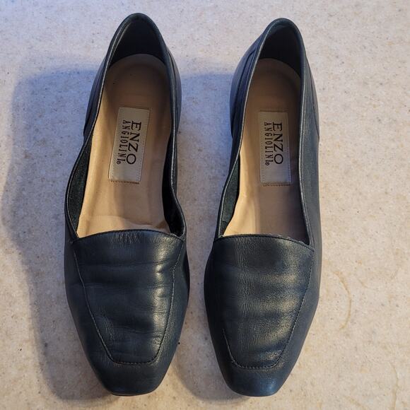 Vntg Y2K Enzo Angiolini Leather Loafers 7.5 Vero Cuoio Sole Old Money Quietlux - Picture 1 of 10